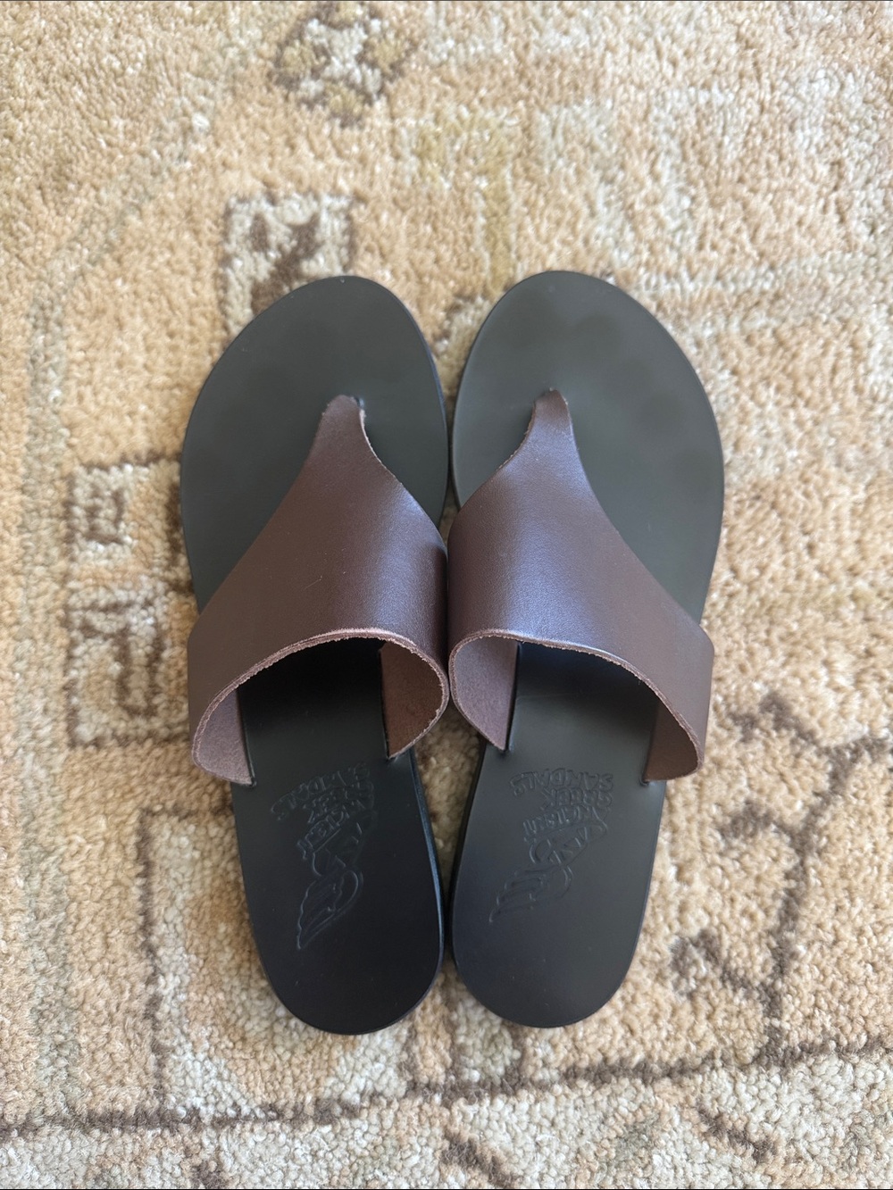 Ancient Greek sandals leather thongs